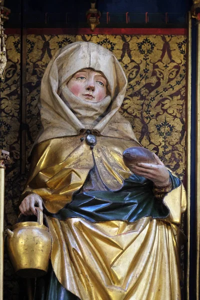 Heilige Elizabeth Zwölf Apostel Altar Der James Kirche Rothenburg Der — Stockfoto