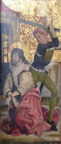 Decapitação São João Batista Pintura Igreja São Tiago Rothenburg Der — Fotografia de Stock