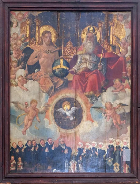 Crocifissione Sul Colle Del Calvario Dipinto Nella Chiesa San Giacomo — Foto Stock