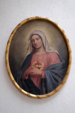 Meryem'in Tertemiz Kalbi, Schmerlenbach'taki St. Agatha kilisesinde sunak, Almanya