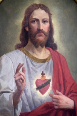 İsa'nın Kutsal Kalbi, Schmerlenbach'taki St. Agatha kilisesinde sunak, Almanya