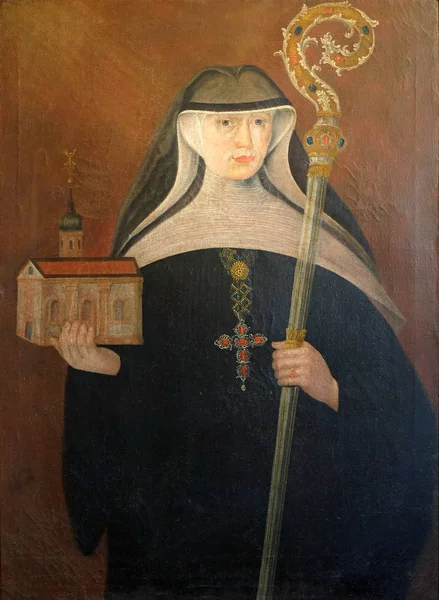 Franziska Von Munchhausen Altarbild Der Kirche Agatha Schmerlenbach — Stockfoto