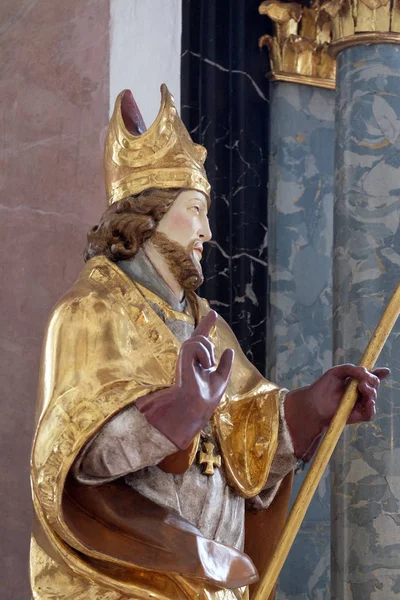 Святий Валентин Вівтар Статуя Церкві Святого Агата Шмерленбах Німеччина — стокове фото