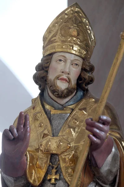 Heiliger Valentine Altarstatue Der Kirche Der Heiligen Agatha Schmerlenbach Deutschland — Stockfoto