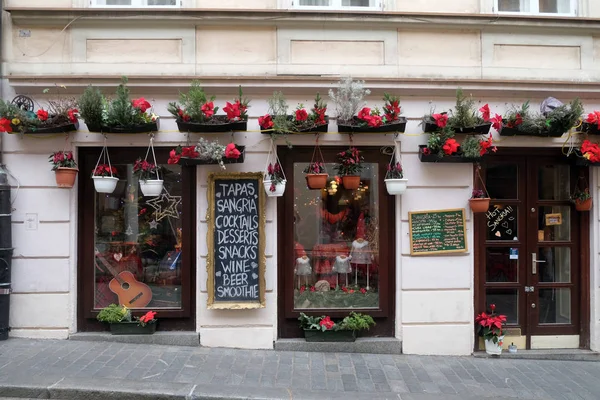 Schaufenster Eines Cafés Zagreb Kroatien — Stockfoto