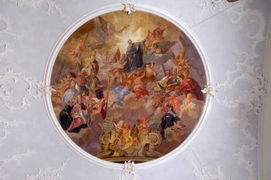 Saint Benedict ve misyonerçalışmaları, Schmerlenbach, Almanya'daki St. Agatha kilisesinde fresk