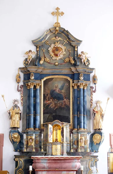 High Altar Church Agatha Schmerlenbach Germany — Stock Photo, Image