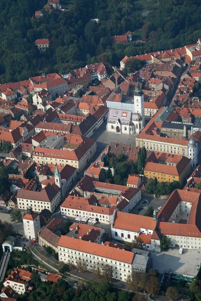 Panorama Zagreb Avec Église Saint Marc Zagreb Croatie — Photo