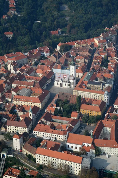 Panorama Zagreb Avec Église Saint Marc Zagreb Croatie — Photo