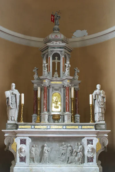 Altar Principal Igreja Santa Catarina Novalja Croácia — Fotografia de Stock