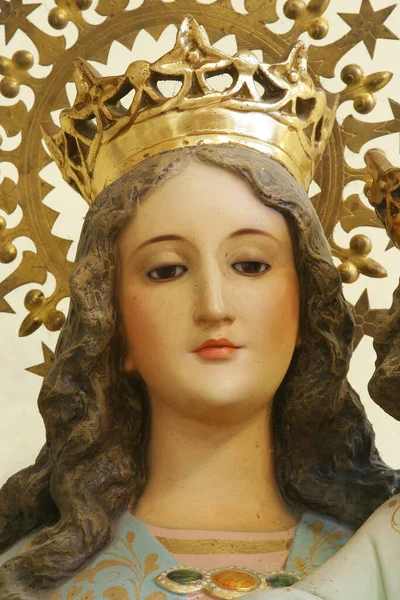María Auxiliadora Estatua Parroquia Del Sagrado Corazón Jesús Ivanovo Selo —  Fotos de Stock