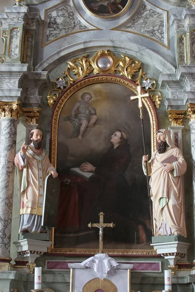 Altare Sant Antonio Padova Nella Chiesa Della Visitazione Della Vergine — Foto Stock