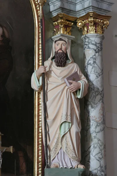 Estátua São Cirilo Altar Santo Antônio Pádua Igreja Visitação Bem — Fotografia de Stock