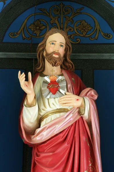 Heliga Jesu Hjärta Altare Johannes Döparens Kyrka Sveti Ivan Zabno — Stockfoto