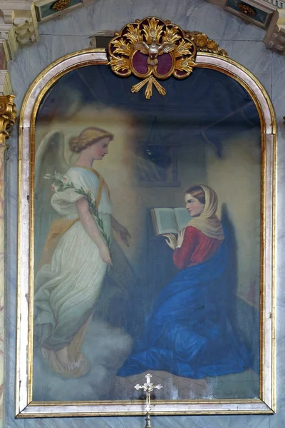 Благовіщення Вівтарний Живопис Головному Вівтарі Францисканської Церкви Благовіщення Діви Марії — стокове фото