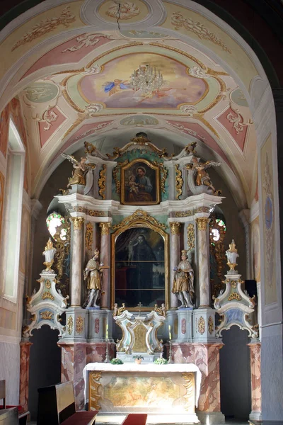 Altar San Antonio Padua Iglesia Franciscana Anunciación Virgen María Klanjec —  Fotos de Stock