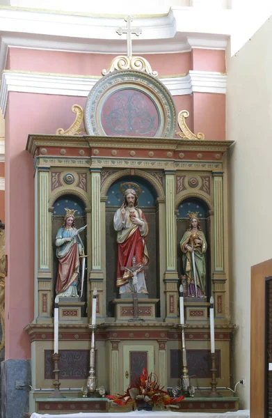 Ołtarz Najświętszego Serca Jezusowego Kościele Anny Rozga Chorwacja — Zdjęcie stockowe