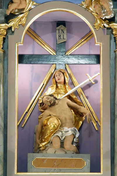 Altar Nuestra Señora Los Dolores Parroquia San Jorge Gornja Stubica — Foto de Stock