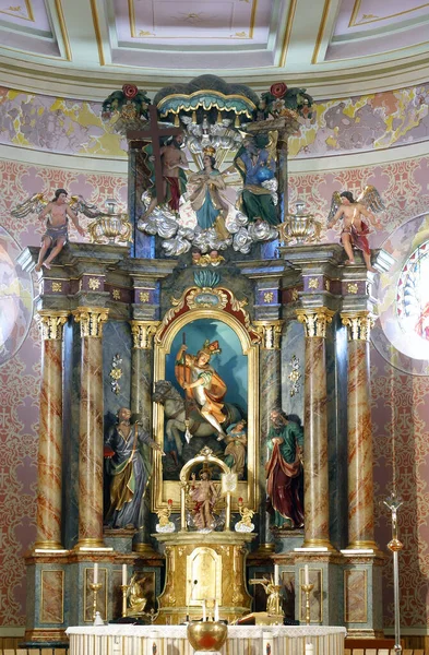 Altar Principal Igreja Paroquial São Jorge Gornja Stubica Croácia — Fotografia de Stock