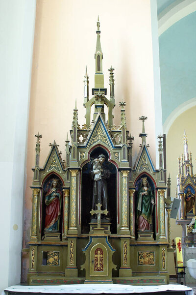 Altar of St. Anthony of Padua at St. Roch Church in Luka, Croatia