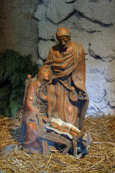 Christmas Crib Church Catherine Alexandria Stubicke Toplice Croatia — Stock Photo, Image