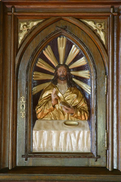 Tabernáculo Altar Principal Igreja Santa Catarina Alexandria Stubicke Toplice Croácia — Fotografia de Stock