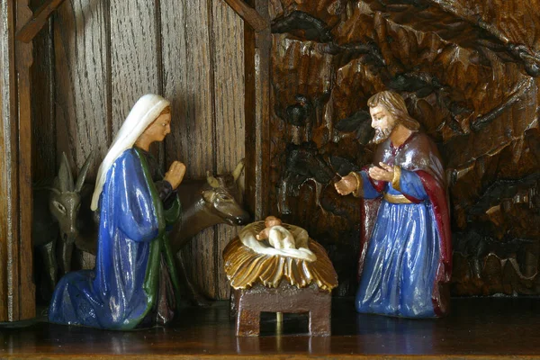 Geburt Jesu Hauptaltar Der Kirche Katharina Von Alexandrien Stubicke Toplice — Stockfoto