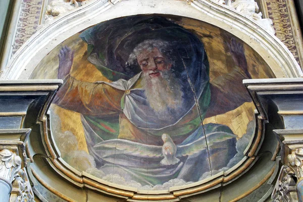 God the Father, the main altar at St. Catherine of Alexandria Church in Dapci, Croatia