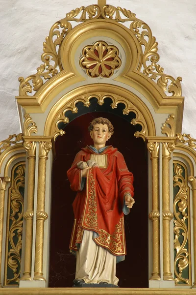 Statuia Ștefan Altarul Principal Din Biserica Ștefan Protomartirul Din Stefanje — Fotografie, imagine de stoc