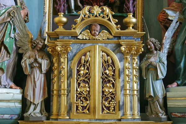 Tabernacle Main Altar Church Vitus Brdovec Horvátország Stock Kép