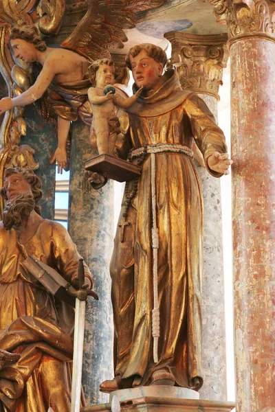 Statua Sant Antonio Padova Sull Altare Maggiore Della Chiesa Dell — Foto Stock