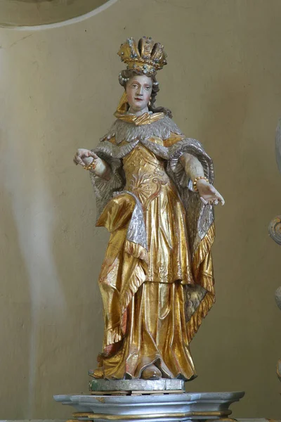 Statuen Helena Hovedalteret Kirken Catherine Alexandria Samarica Kroatia – stockfoto