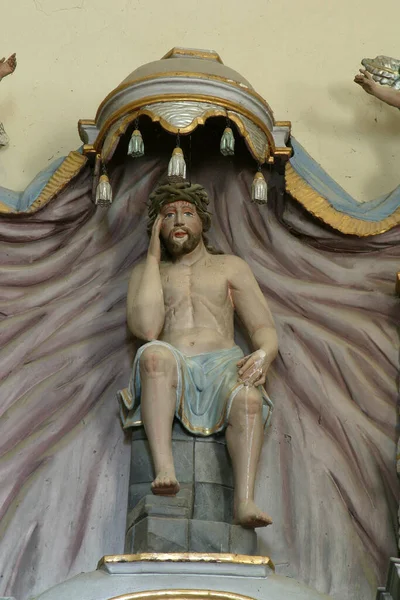 Поранений Ісус Вівтар Святої Сім Церкві Святої Катерини Самарії Хорватія — стокове фото