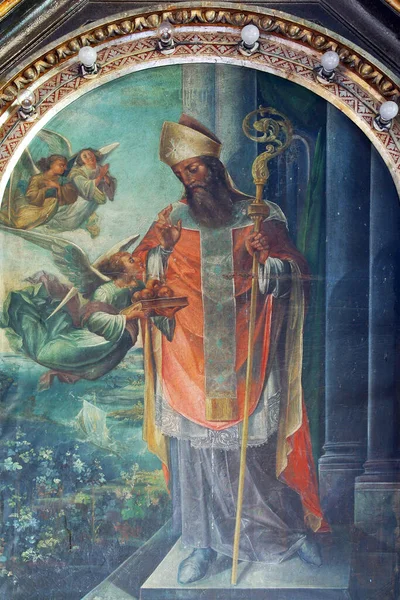 Obraz Ołtarza Mikołaja Kościele Mikołaja Gornji Miklous Chorwacja — Zdjęcie stockowe