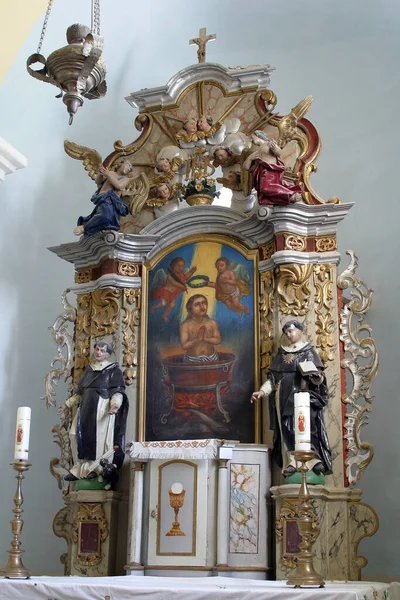 Βασικός Βωμός Στην Εκκλησία Του Αγίου Βίτου Στο Λαντένιακ Της — Φωτογραφία Αρχείου