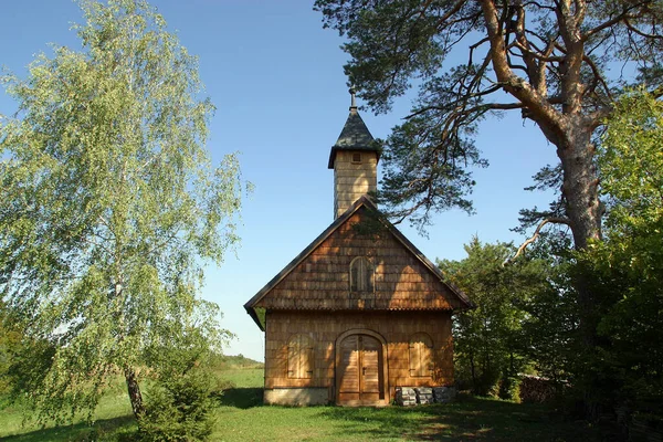 Kaplica Rocha Miejscowości Cvetkovic Brdo Chorwacja — Zdjęcie stockowe
