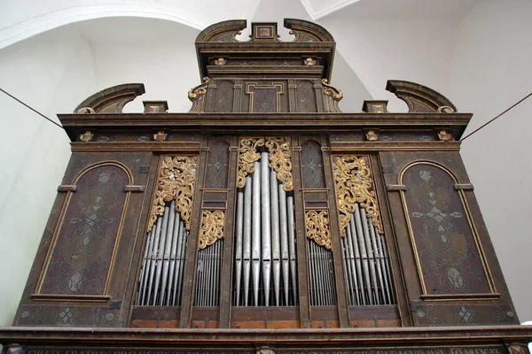Órgão Igreja Imaculada Conceição Virgem Maria Lepoglava Croácia — Fotografia de Stock