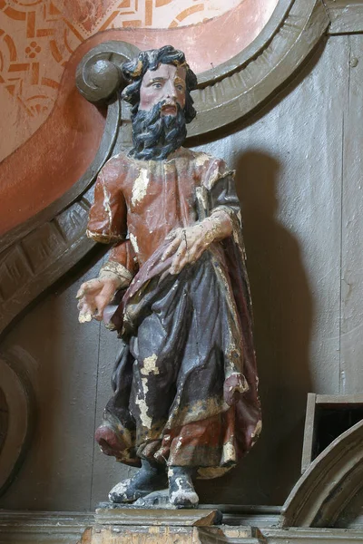 Estatua San Joaquín Altar Nuestra Señora Iglesia Visitación Santísima Virgen — Foto de Stock