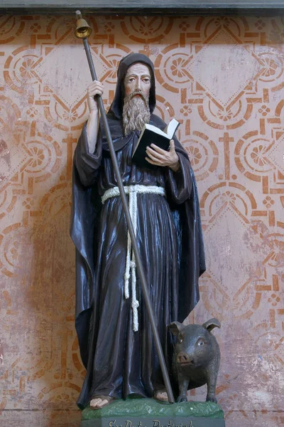 Βωμός Του Αγίου Αντωνίου Του Ερημίτη Στην Εκκλησία Της Υπαπαντής — Φωτογραφία Αρχείου