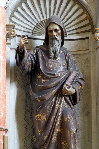 Estátua São Metódio Altar Principal Igreja São Jorge Mala Gorica — Fotografia de Stock