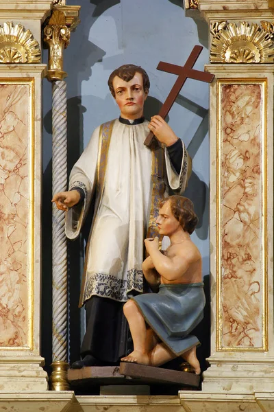 Святий Франциск Ксав Статуя Головному Вівтарі Парафіяльної Церкви Святої Трійці — стокове фото