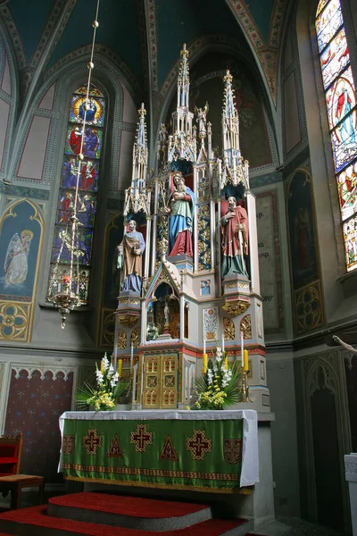 Main Altar Parish Church Nativity Virgin Mary Granesina Croatia Stock Image