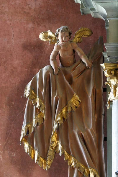 Статуя Ангела Вівтарі Розставання Апостолів Церкві Богоматері Трські Врі Крапині — стокове фото