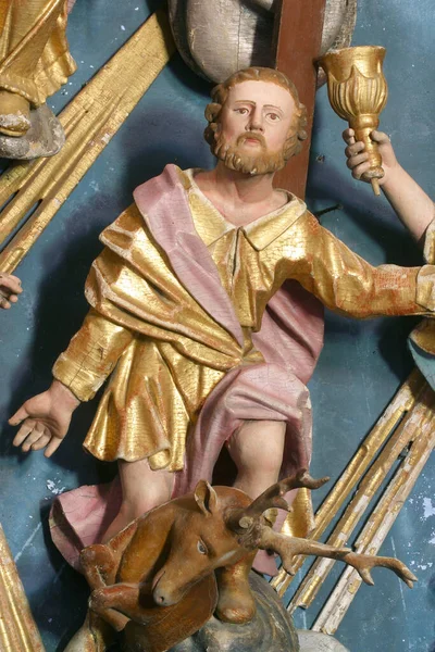 Saint Eustace Staty Altaret Fjorton Heliga Medhjälpare Kyrkan Our Lady — Stockfoto