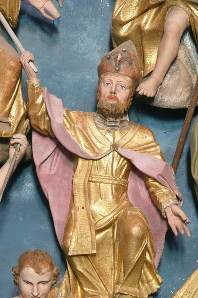 Estátua Santa Blaise Altar Catorze Santos Ajudantes Igreja Nossa Senhora — Fotografia de Stock