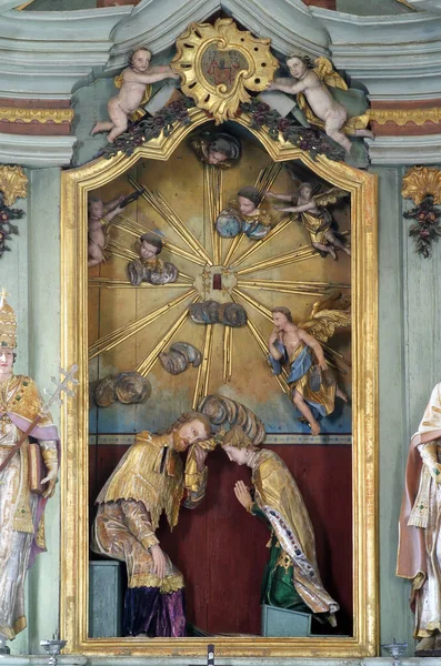 Altare San Giovanni Nepomuceno Nella Chiesa Nostra Signora Gerusalemme Trski — Foto Stock