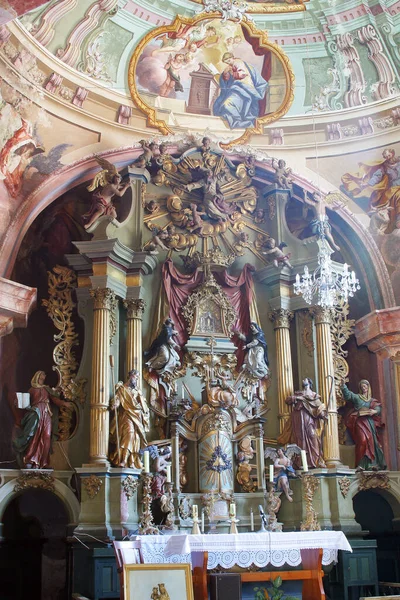 Ołtarz Główny Kościele Matki Bożej Jerozolimskiej Trskim Wzgórzu Krapinie Chorwacja — Zdjęcie stockowe