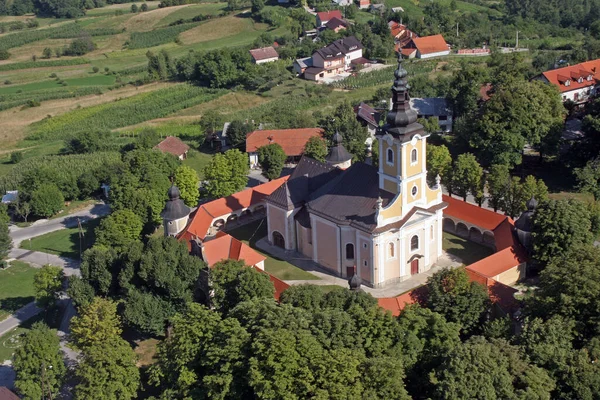 Kostel Panny Marie Jeruzalémské Trski Vrhu Krapině Chorvatsko — Stock fotografie