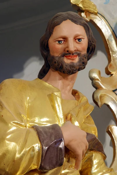 Saint Joseph Statue Sur Maître Autel Dans Église Paroissiale Assomption — Photo