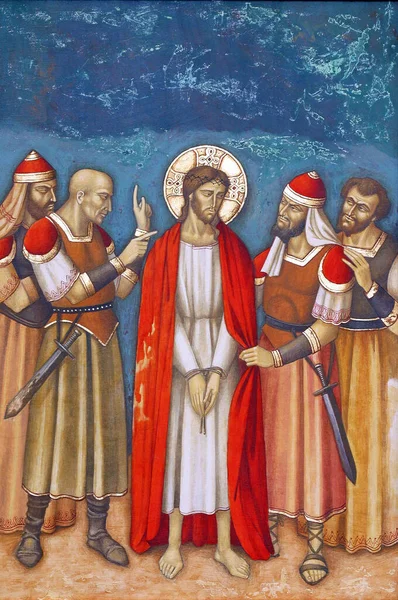 십자가의 예수가 벗기고 크로아티아 자그레브의 예수의 — 스톡 사진